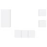 5 Piece TV Wall Units with LED - Modern White Storage Solution