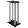 Speaker Stands 2 pcs Black&Silver - Durable Glass Design