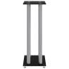 Speaker Stands 2 pcs Black&Silver - Durable Glass Design