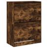 Shoe Cabinet with 2 Flip-Drawers - Smoked Oak | HipoMarket