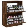 Shoe Cabinet with 2 Flip-Drawers - Smoked Oak | HipoMarket