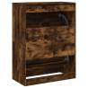 Shoe Cabinet with 2 Flip-Drawers - Smoked Oak | HipoMarket