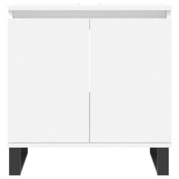 3 Piece Bathroom Cabinet Set - Stylish White Engineered Wood