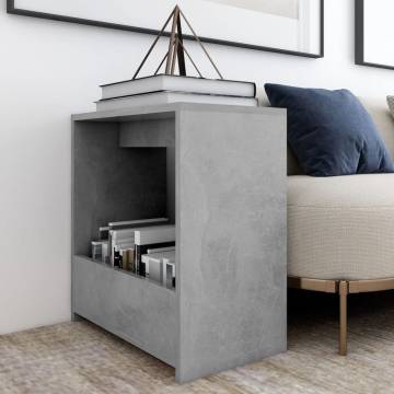 Trendy Concrete Grey Side Table - 50x26x50 cm