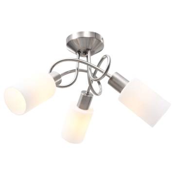 Elegant Ceiling Lamp with Ceramic Shades for 3 E14 Bulbs