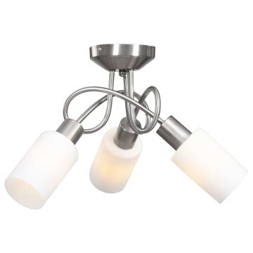 Elegant Ceiling Lamp with Ceramic Shades for 3 E14 Bulbs