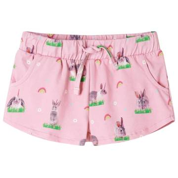 Kids' Light Pink Drawstring Shorts - Comfortable & Stylish