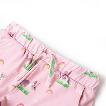 Kids' Light Pink Drawstring Shorts - Comfortable & Stylish