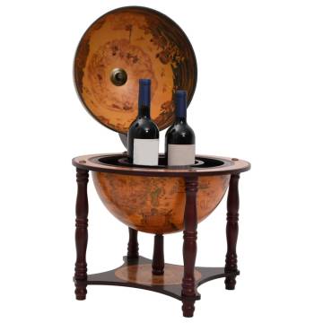 Elegant Globe Bar Wine Stand - Solid Eucalyptus - Hipomarket