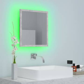 LED Bathroom Mirror Concrete Grey - Stylish & Functional | HipoMarket