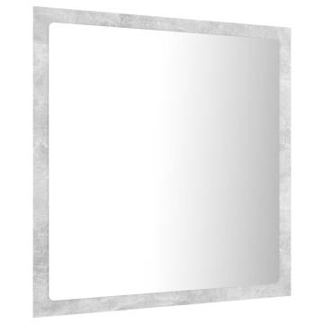 LED Bathroom Mirror Concrete Grey - Stylish & Functional | HipoMarket