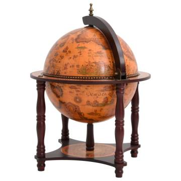 Elegant Globe Bar Wine Stand - Solid Eucalyptus - Hipomarket