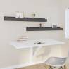 Wall Shelves 2 pcs Grey - Solid Pine Wood | HipoMarket UK