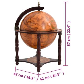 Elegant Globe Bar Wine Stand - Solid Eucalyptus - Hipomarket