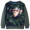 Kids' Sweatshirt Dark Khaki 104 Colour dark khaki Size 104 (3-4y) 