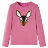 Kids' T-shirt with Long Sleeves Raspberry 116 Colour raspberry Size 116 (5-6y) 