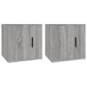 Wall Mounted TV Cabinets - Grey Sonoma | 2 pcs | 40x34.5x40 cm