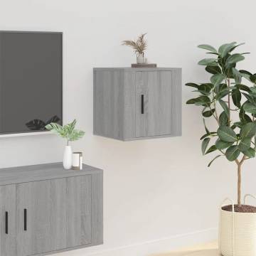 Wall Mounted TV Cabinets - Grey Sonoma | 2 pcs | 40x34.5x40 cm