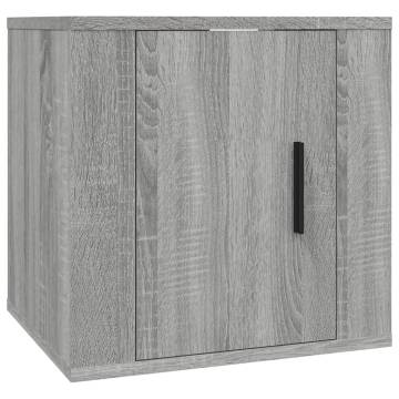 Wall Mounted TV Cabinets - Grey Sonoma | 2 pcs | 40x34.5x40 cm