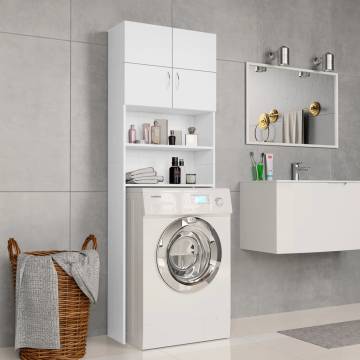 Washing Machine Cabinet White - Stylish Storage Solution