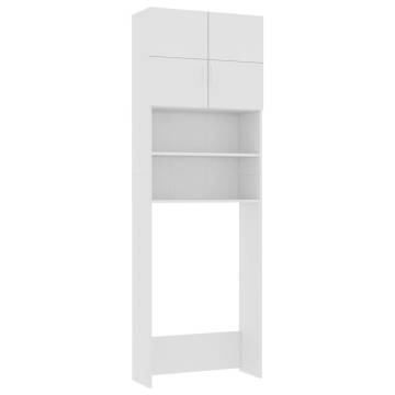 Washing Machine Cabinet White - Stylish Storage Solution