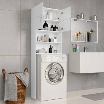 Washing Machine Cabinet White - Stylish Storage Solution