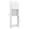 Washing Machine Cabinet White - Stylish Storage Solution