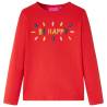 Kids' T-shirt with Long Sleeves Red 116 Colour red Size 116 (5-6y) 