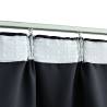 Blackout Curtain with Hooks - Elegant Black 290x245 cm