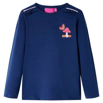 Kids' Long Sleeve T-Shirt Navy Blue - Size 116 | HipoMarket