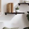 Wall Shelf Dark Brown 40x40cm - Treated Solid Oak Wood