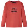 Kids' T-shirt with Long Sleeves Burnt Red 140 Colour red Size 140 (9-10y) 