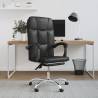 Comfortable Reclining Office Chair - Black Faux Leather