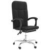 Comfortable Reclining Office Chair - Black Faux Leather