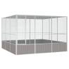 Large Grey Bird Cage - Galvanised Steel 302.5x324.5x211.5 cm