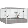 Large Grey Bird Cage - Galvanised Steel 302.5x324.5x211.5 cm