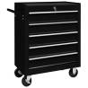 Workshop Tool Trolley with 5 Drawers Black Colour black Quantity in Package 1 Model 5 drawers 