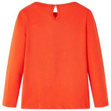 Kids' Long Sleeve T-Shirt - Dark Orange Size 128 | HipoMarket