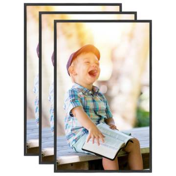 Stylish Black Photo Frames Collage - 3 pcs, 13x18 cm