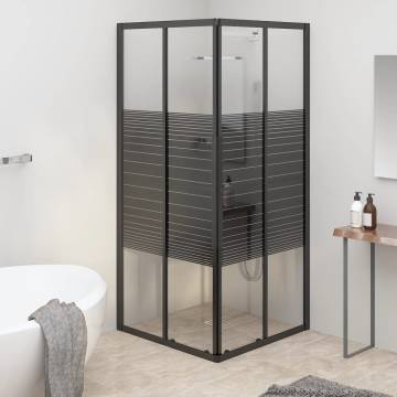 Stripe Shower Cabin ESG 80x80 cm - Black | Hipomarket UK