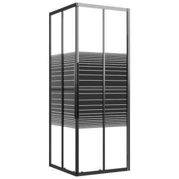 Stripe Shower Cabin ESG 80x80 cm - Black | Hipomarket UK