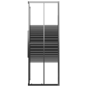 Stripe Shower Cabin ESG 80x80 cm - Black | Hipomarket UK