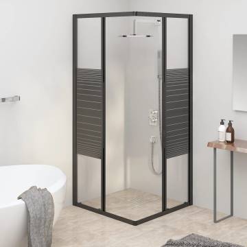 Stripe Shower Cabin ESG 80x80 cm - Black | Hipomarket UK