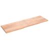 Light Brown Solid Wood Bathroom Countertop - 200x60 cm