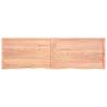 Light Brown Solid Wood Bathroom Countertop - 200x60 cm