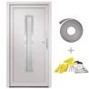 Front Door White 98x200 cm PVC - Stylish & Secure Entrance