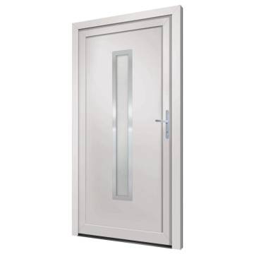 Front Door White 98x200 cm PVC - Stylish & Secure Entrance