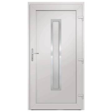 Front Door White 98x200 cm PVC - Stylish & Secure Entrance