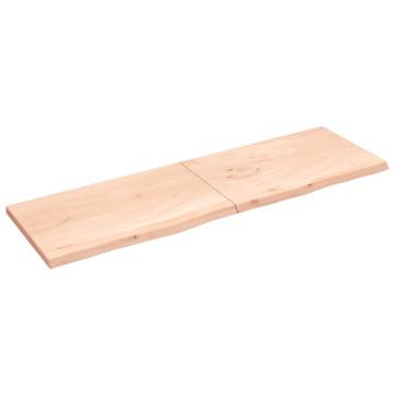 Untreated Solid Wood Oak Table Top 200x60x(2-4) cm | Hipo Market