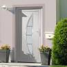 Front Door White 98x208 cm PVC - Enhance Your Home's Security